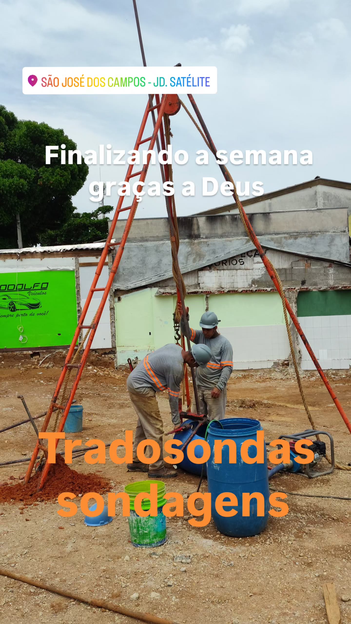 Empresa Tradosondas: serviço de Sondagem SPT e instalação de Piezômetro em São José dos Campos, Jardim Satélite.